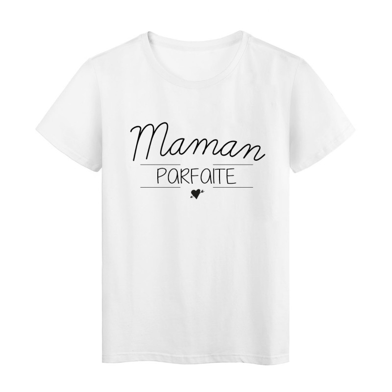 T-Shirt imprimé Citation MAMAN PARFAITE,