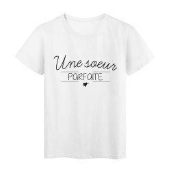T-Shirt imprimé Citation UNE SOEUR PARFAITE
