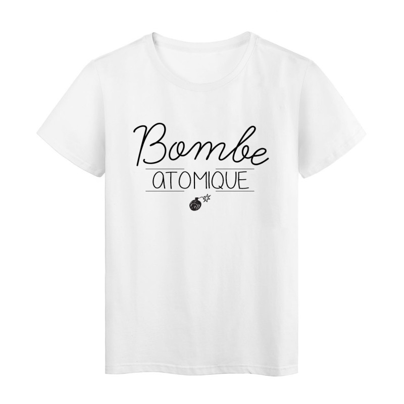 T-Shirt imprimé Citation Bombe atomique