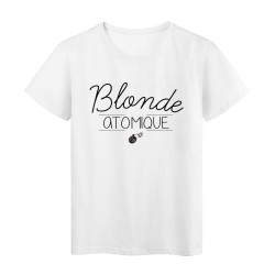T-Shirt imprimé Citation Blonde atomique