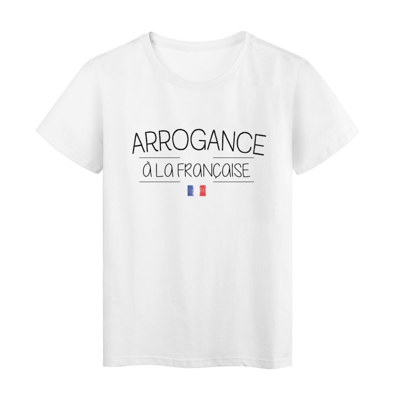 T-Shirt imprimé humour Citation Arrogance à la Française
