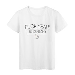 T-Shirt imprimé humour Citation FUCK YEAH! J'SUIS UN LAMA