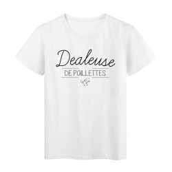 T-Shirt imprimé humour Citation Dealeuse de paillettes