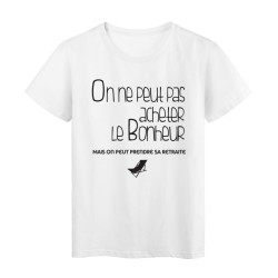 T-Shirt imprimé départ retraite bonheur 