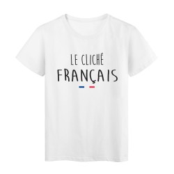 T-Shirt imprimé citation humour le cliché francais 