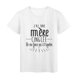T-Shirt citation humour j'ai une soeur cinglée