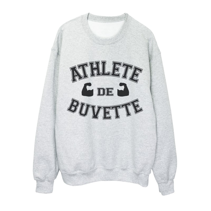 Sweat shirt imprimé humour Athlete de buvette