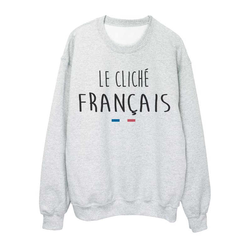 Sweat shirt imprimé citation humour le cliché francais 
