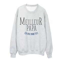 Sweat shirt imprimé Fete des peres meilleur papa elu par mon fils 