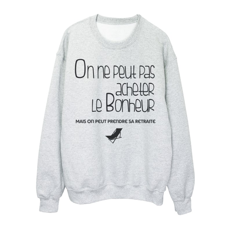Sweat shirt imprimé départ retraite bonheur 
