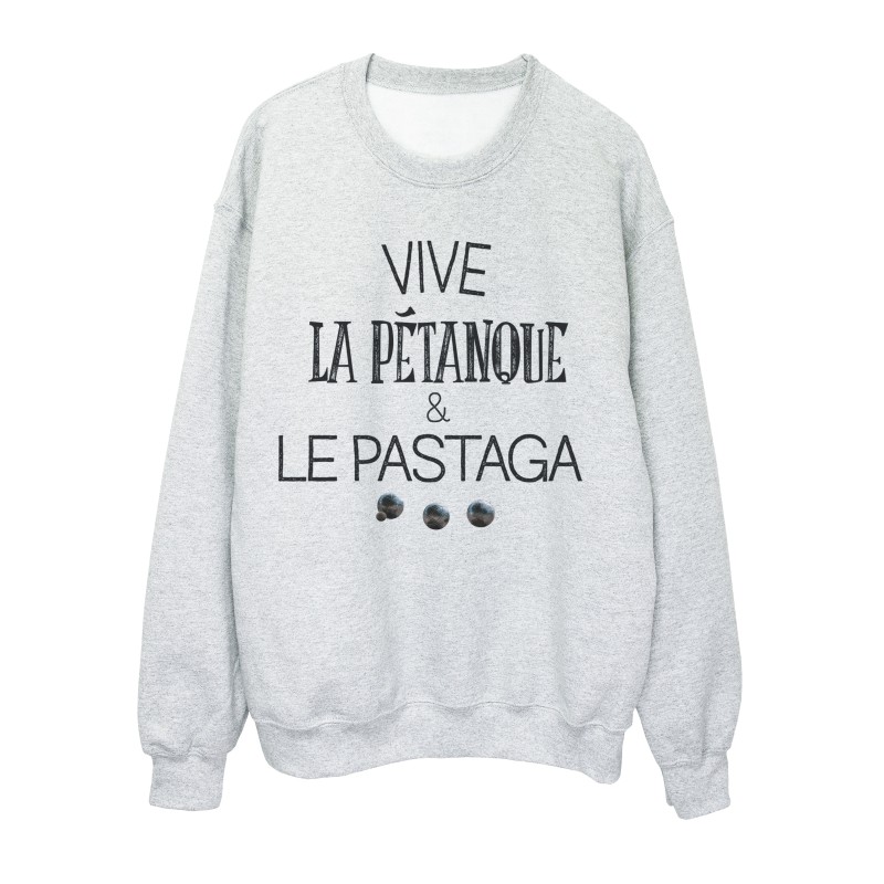 Sweat shirt imprimé  Vive le pétanque et le pastaga 