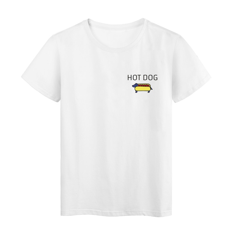 T-Shirt imprimé citation humour Hot dog