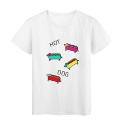 T-Shirt imprimé citation humour Hot dog