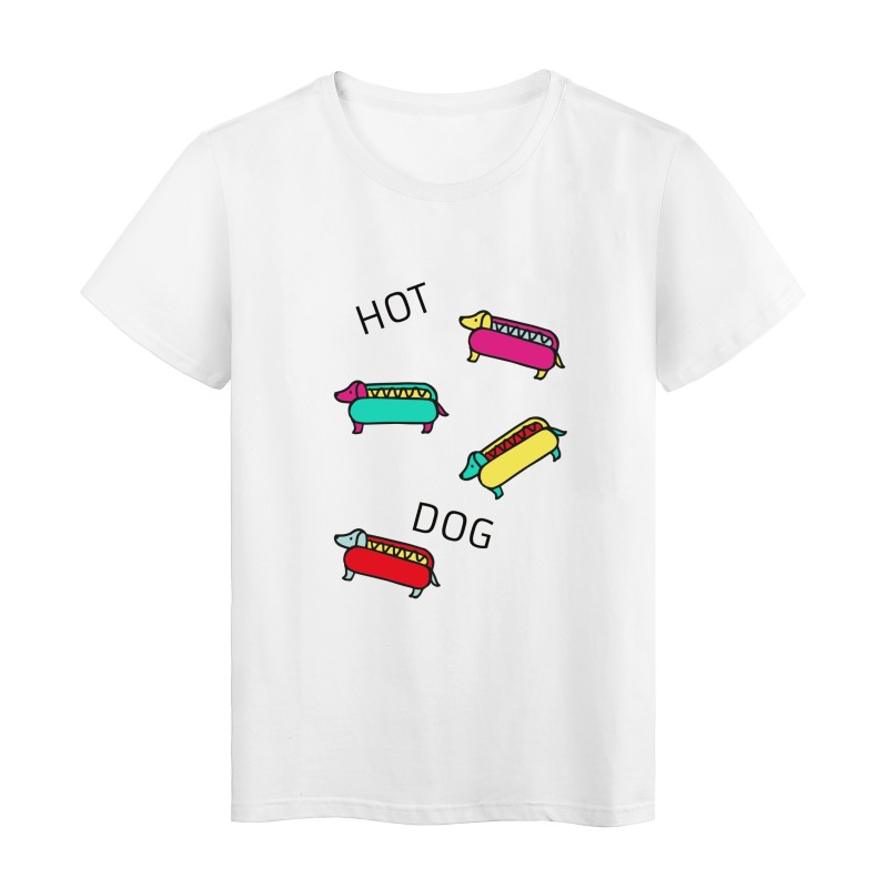 T-Shirt imprimé citation humour Hot dog