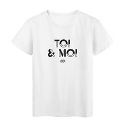 T-Shirt imprimé citation mariage toi et moi