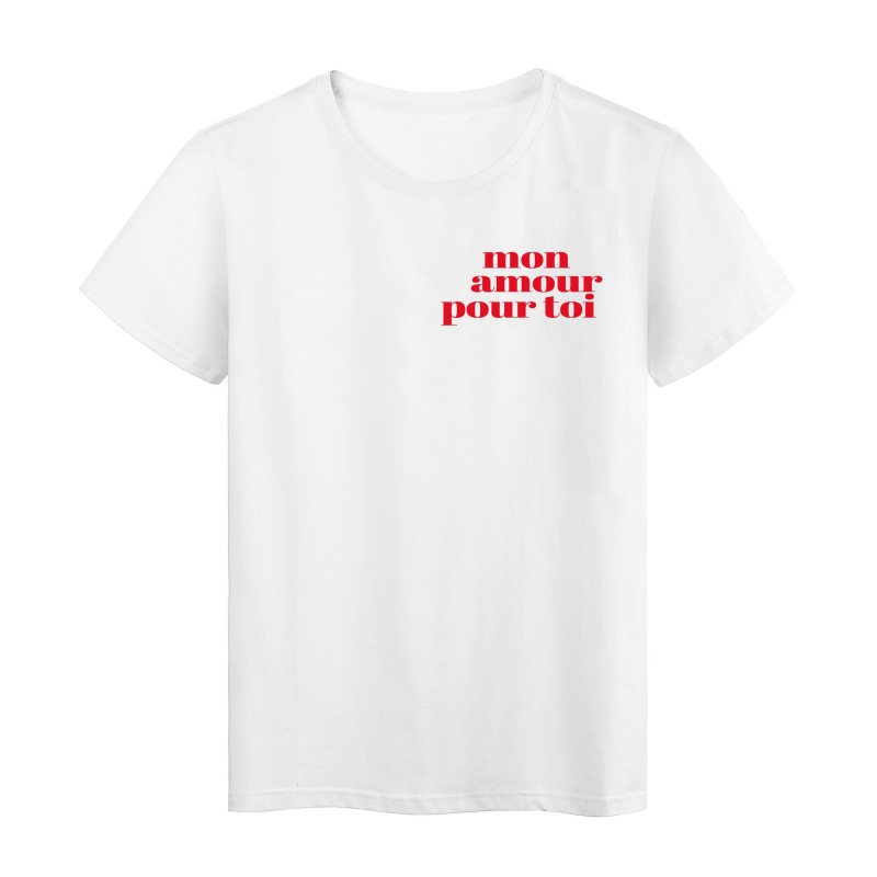 T-Shirt imprimé citation mon amour pour toi
