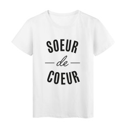 T-Shirt imprimé citation soeur de coeur