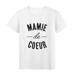 T-Shirt imprimé citation Mamie de coeur 