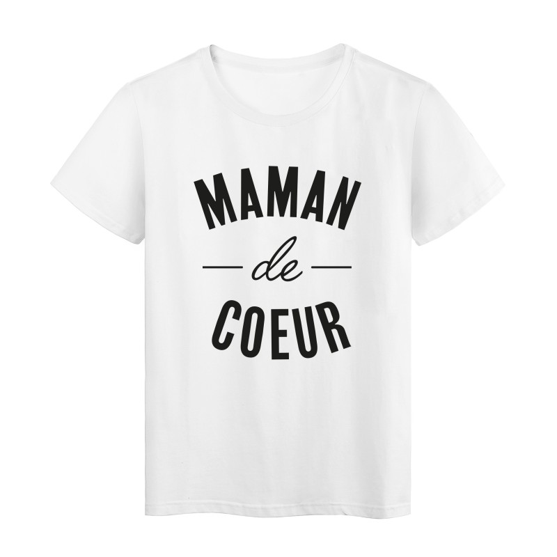 T-Shirt imprimé citation Maman de coeur 