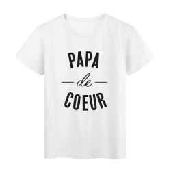 T-Shirt imprimé citation Papa de coeur