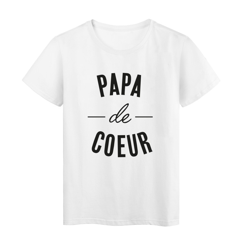 T-Shirt imprimé citation Papa de coeur