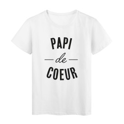 T-Shirt imprimé citation Papi de coeur 