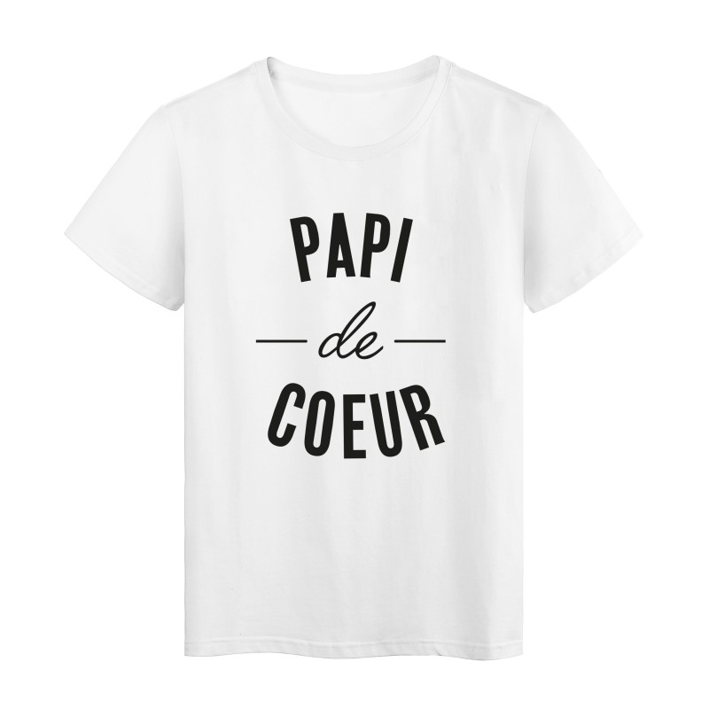 T-Shirt imprimé citation Papi de coeur 