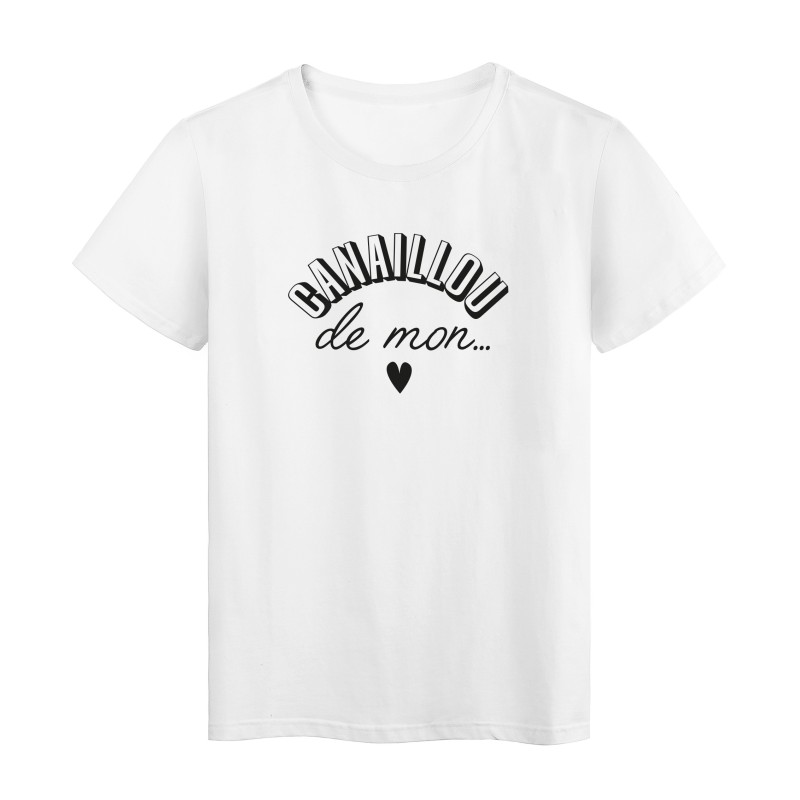 T-Shirt imprimé citation Canaillou de mon coeur 