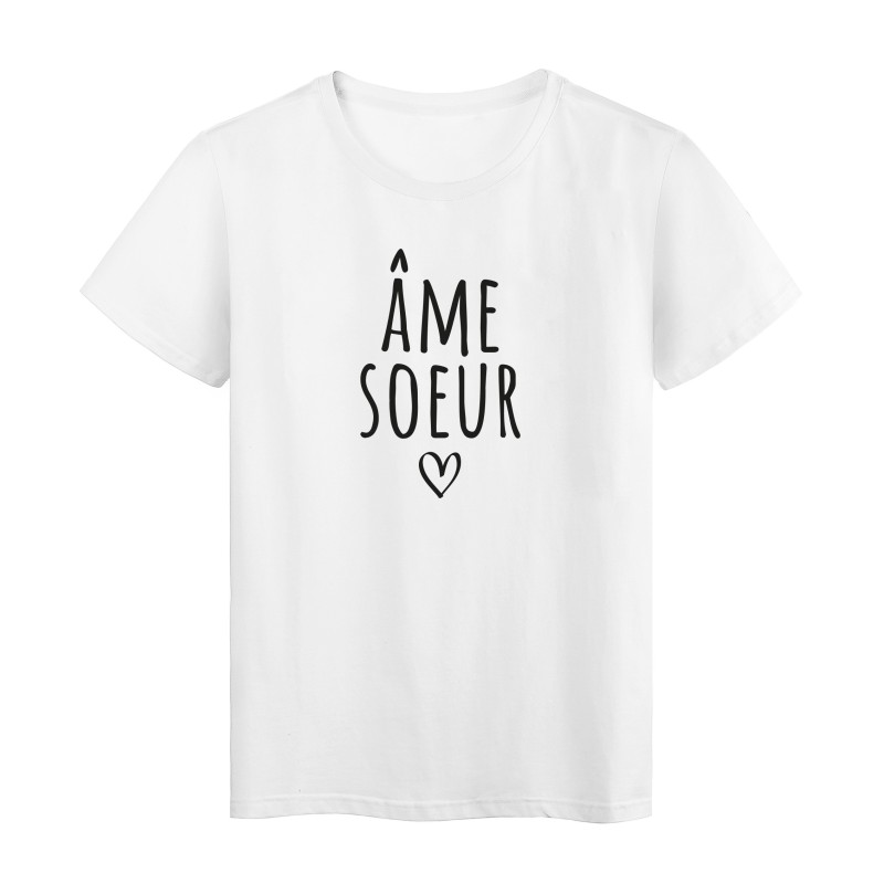 T-Shirt imprimé citation ame soeur