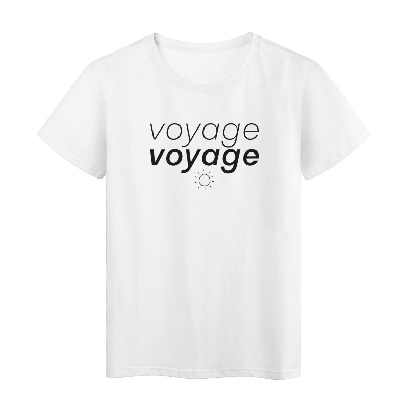 T-Shirt imprimé citation voyage voyage