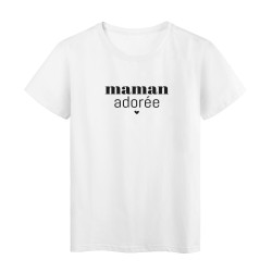 T-Shirt imprimé citation Maman adorée