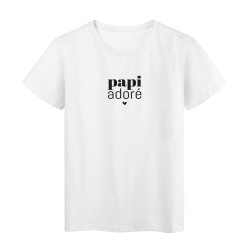 T-Shirt imprimé citation papi adoré
