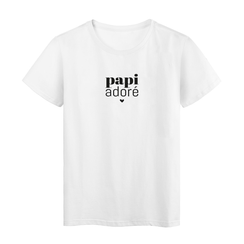 T-Shirt imprimé citation papi adoré