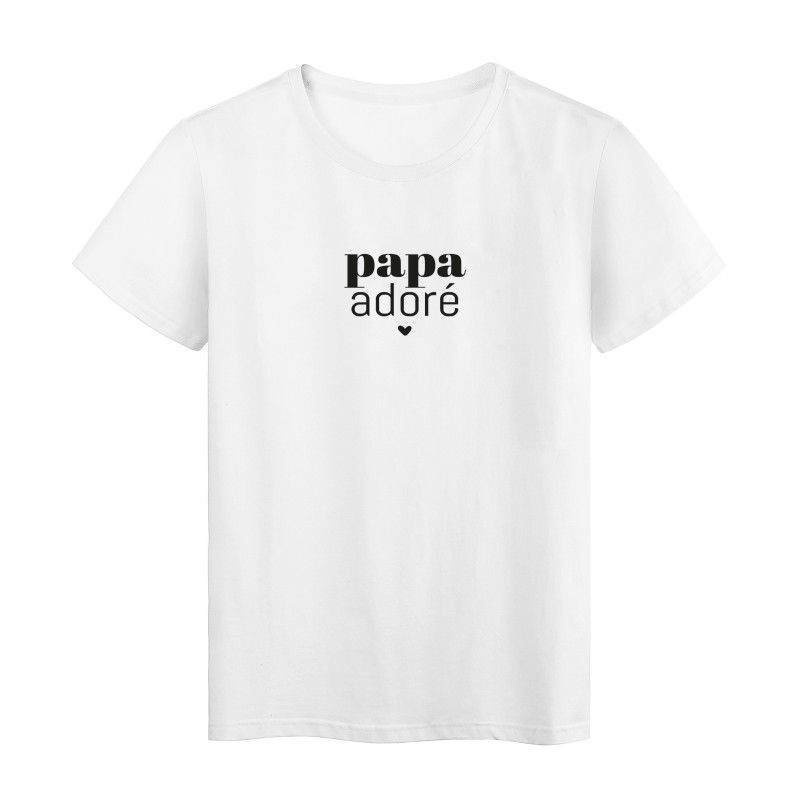 T-Shirt imprimé citation papa adoré