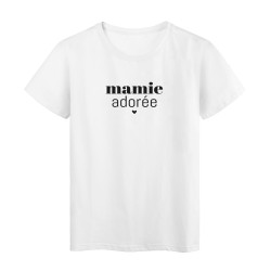 T-Shirt imprimé citation mamie adorée