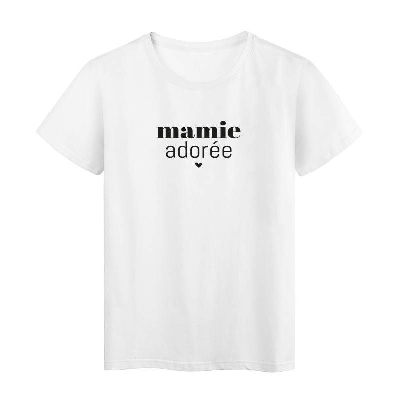 T-Shirt imprimé citation mamie adorée