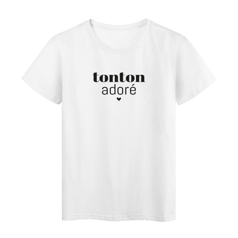 T-Shirt imprimé citation Tonton adoré
