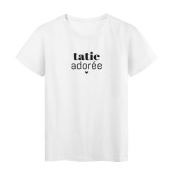 T-Shirt imprimé citation Tatie adorée