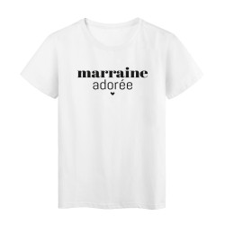T-Shirt imprimé citation Marraine adorée