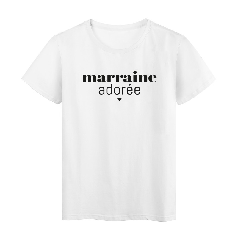 T-Shirt imprimé citation Marraine adorée