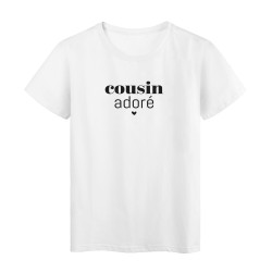 T-Shirt imprimé citation Cousin adoré