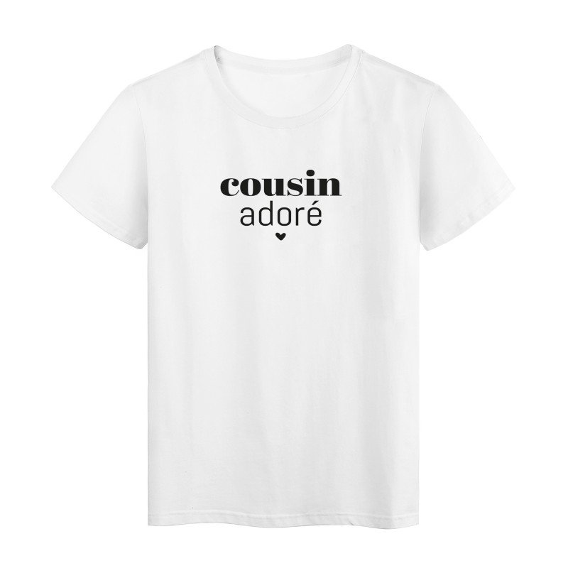 T-Shirt imprimé citation Cousin adoré