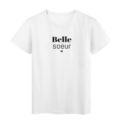 T-Shirt imprimé citation Belle soeur
