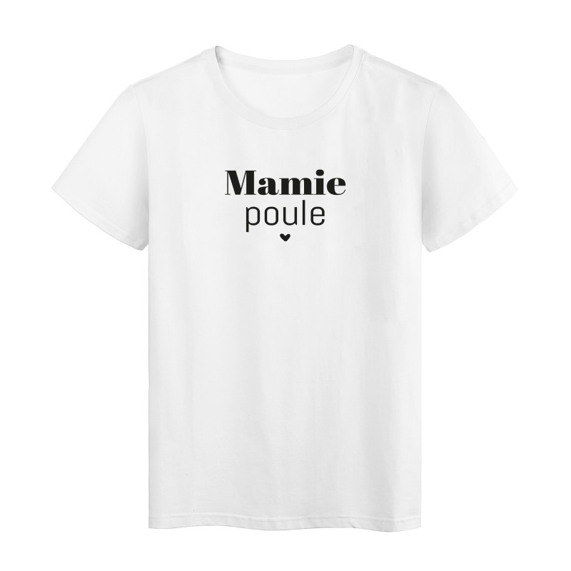 T-Shirt imprimé citation Mamie poule