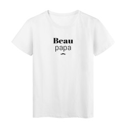 T-Shirt imprimé citation beau papa
