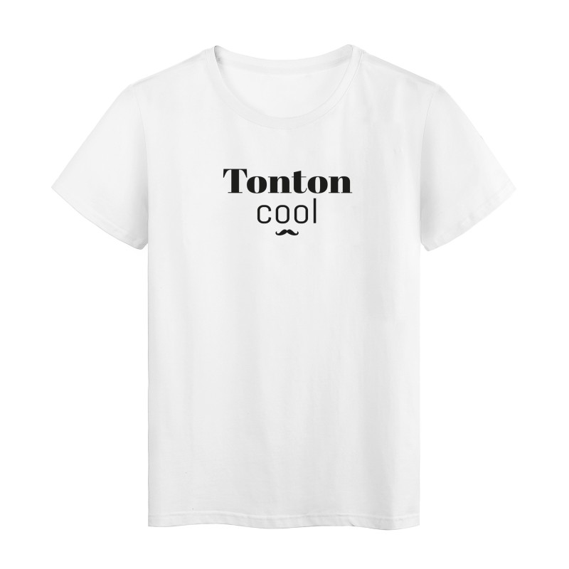 T-Shirt imprimé citation tonton cool 