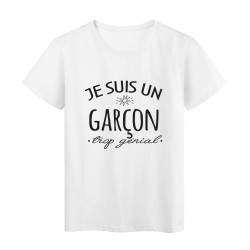 T-Shirt imprimé citation humour Je suis un garcon trop génial