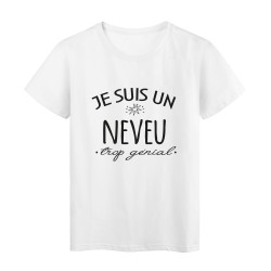 T-Shirt imprimé citation humour Je suis un neveu trop génial