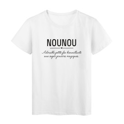 T-Shirt imprimé citation Nounou adorable petite fée 