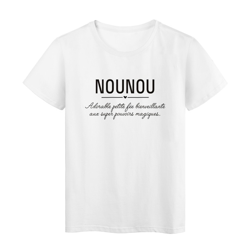 T-Shirt imprimé citation Nounou adorable petite fée 
